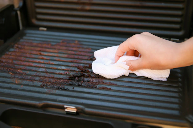 how to clean electric grill
